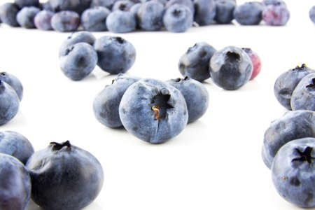 Beautiful blueberries isolated on white backgroundの写真素材