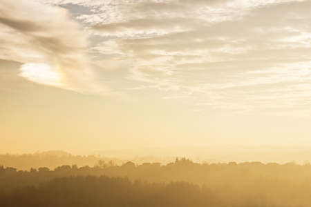 Autumn country landscape in Europeの写真素材