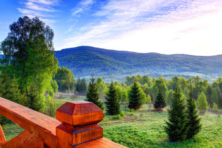 Colorful sunrise over mountains  Photo made in HDR technique の写真素材
