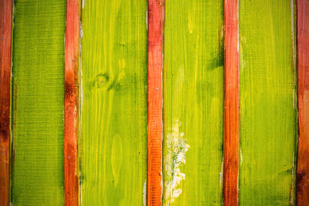 Green and brown vertical planks for background or textureの写真素材
