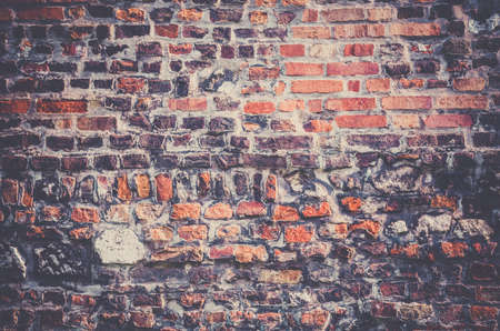 Retro style brickwall for background or textureの写真素材