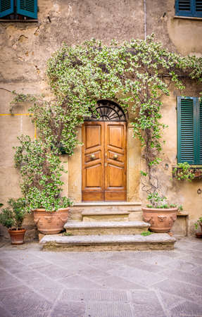 Captivating scenery of old Montisi village in Tuscanyの写真素材