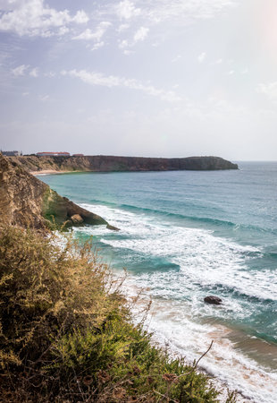 Rocky seashore near Sarges village in Portugal