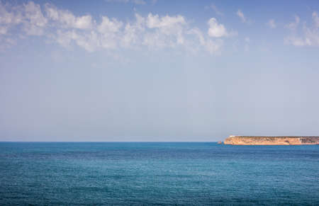 Seascape scenery at Cape Vincent in Portugalの写真素材