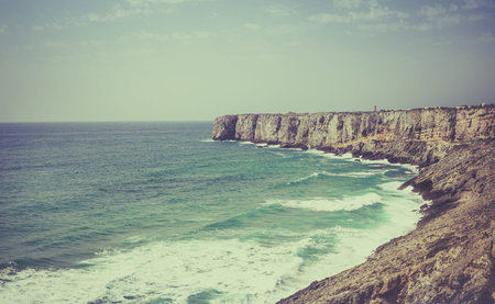 Rocky seashore near Sarges village in Portugal