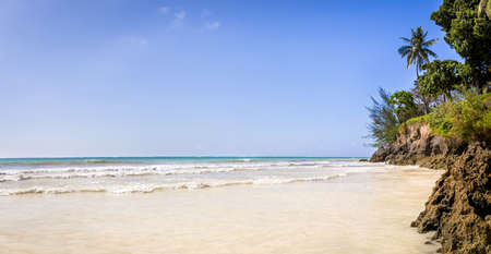Amazing Diani beach seascape with white sand and turquoise Indian Ocean, Kenyaの写真素材