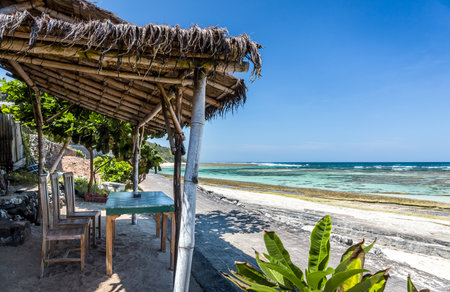 Picturesque balinese landscape on Pandawa beachの写真素材