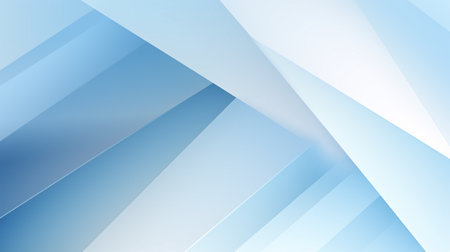 Clean shapes in white and soft blue layer sharply over each other in this polished, luminous background.の素材