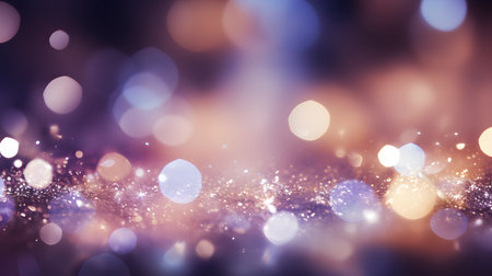 A beautiful Christmas decoration with a glowing silver bokeh background - bokeh, background, decoration, Christmasの素材