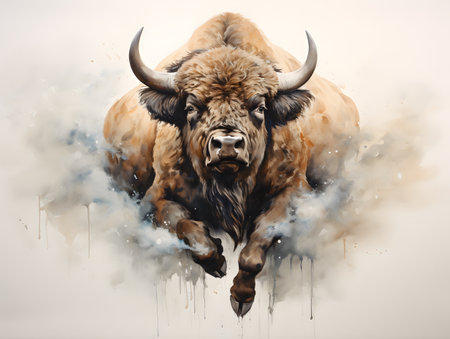 Captivating wildlife art with a unique twist and serene atmosphere.の素材