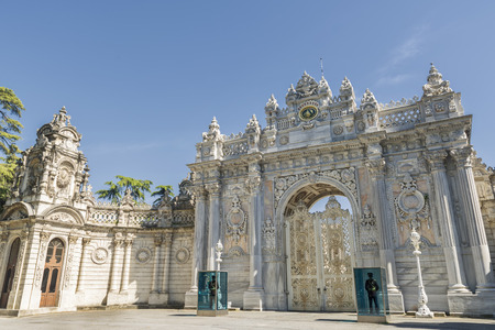 Gate Of The Sultan Dolmabahce Palace Istanbul Turkeyのeditorial素材