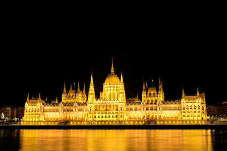 Hungarian Parliament Building, Budapest, Hungaryの写真素材