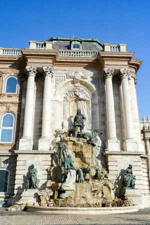 Matthias Fountain Inside Buda Castle, Budapest, Hungaryのeditorial素材