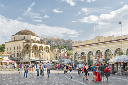 Monastiraki Square, Athens, Greeceのeditorial素材