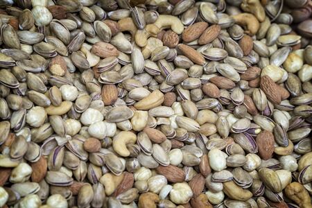 Heap Of Mixed Nutsの写真素材