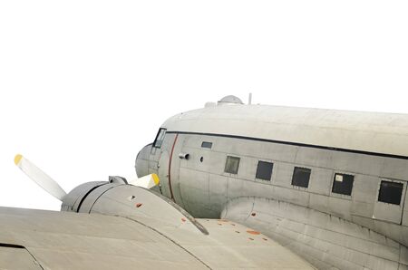 Old Aeroplane Isolated On White Backgroundの写真素材