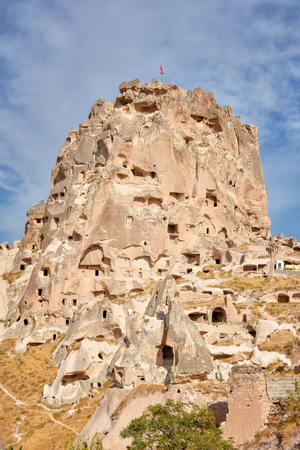 Uchisar Castle Exterior, Nevsehir, Turkeyのeditorial素材