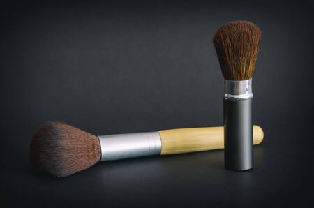 Make-up Brushes On A Dark Surfaceの写真素材