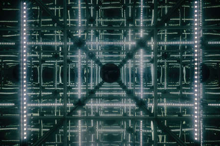 Infinity Mirror, An Optical Illusionの写真素材