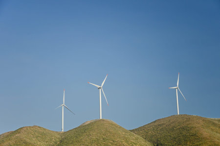 Wind Turbines On The Hills, Hatay, Turkey
