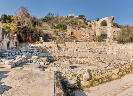 <p>Panoramic View Of Agora At Elaiussa Sebaste Antique City, Mersin, Turkey</p>の写真素材