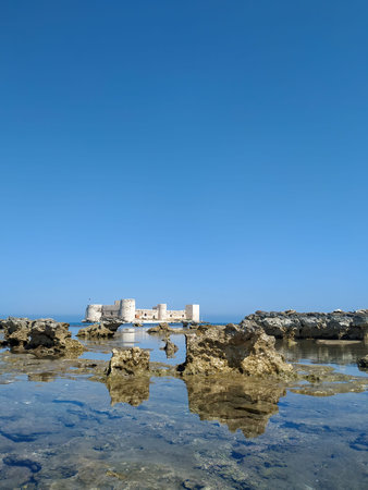 Sea Rocks And Kiz Kalesi (Maiden's Castle), Mersin, Turkey