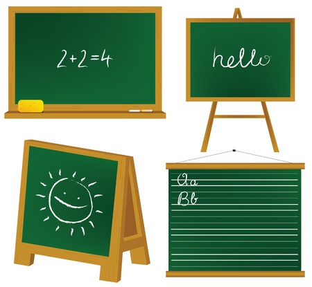 School blackboardsのイラスト素材