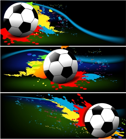 Abstract football banners - sport backgrounds のイラスト素材