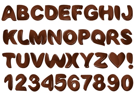 Chocolate alphabet のイラスト素材