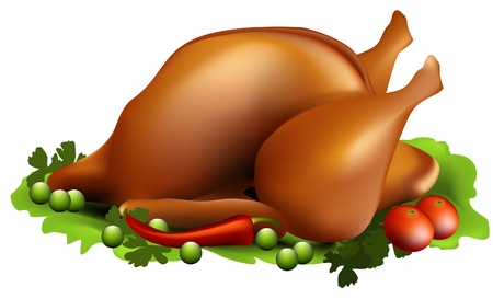 Roast chicken のイラスト素材