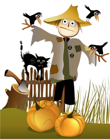 Halloween scarecrow のイラスト素材
