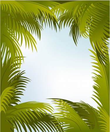 Palm frame のイラスト素材