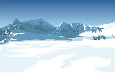 Winter mountainsのイラスト素材