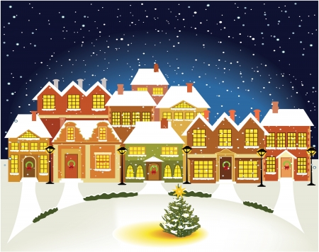 Winter townのイラスト素材
