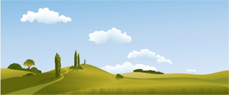 Rural landscapeのイラスト素材