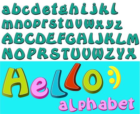 Cartoon alphabet のイラスト素材