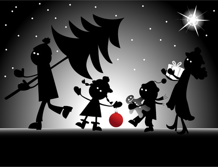 Christmas holidays のイラスト素材
