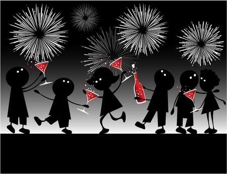 New Year s party のイラスト素材