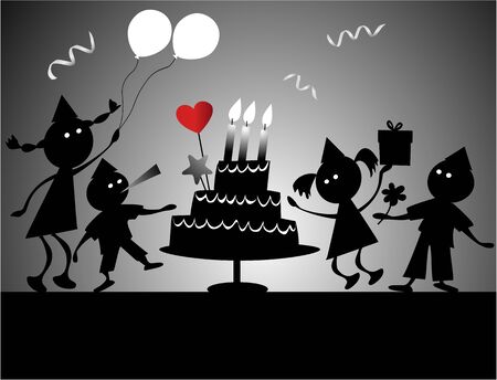 Birthday party のイラスト素材
