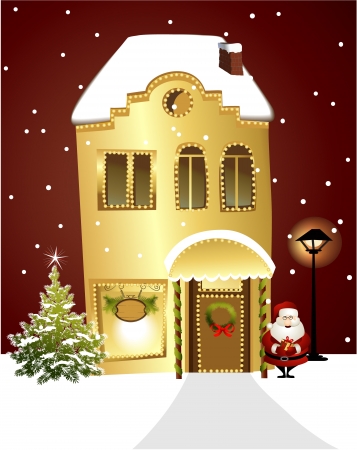 Christmas shopのイラスト素材