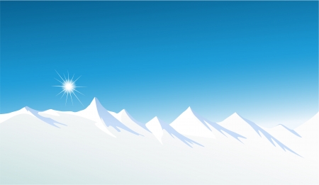 Winter mountainsのイラスト素材