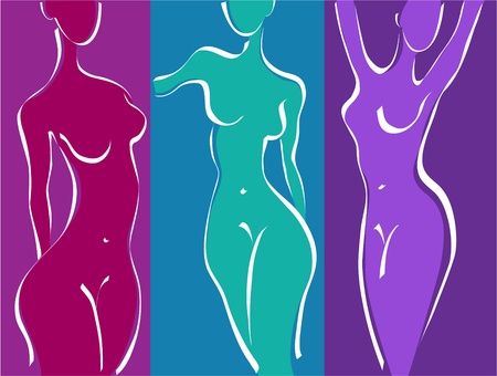 Slim woman s bodyのイラスト素材