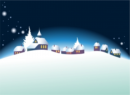 Christmas landscapeのイラスト素材