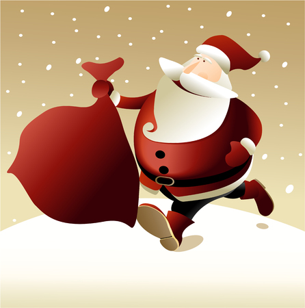 Christmas background with Santa Clausのイラスト素材