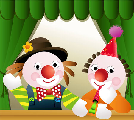 Clown friendsのイラスト素材