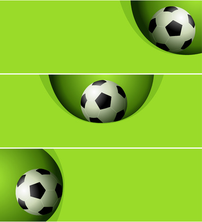 Abstract football bannersのイラスト素材