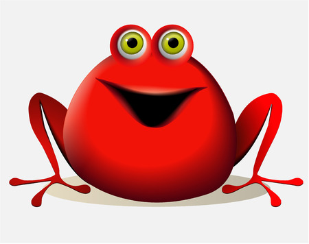 Cartoon red creatureのイラスト素材