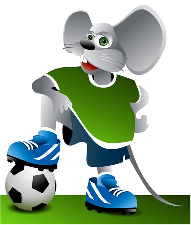 Football mouseのイラスト素材