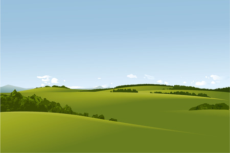 Rural landscapeのイラスト素材