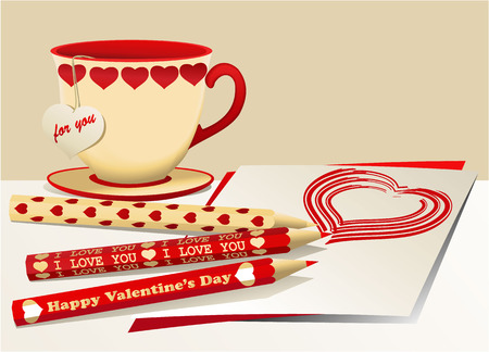 Valentine setのイラスト素材